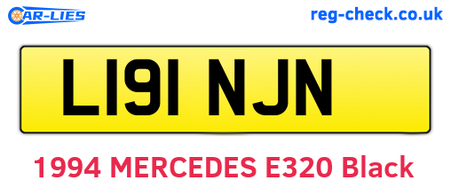 L191NJN are the vehicle registration plates.
