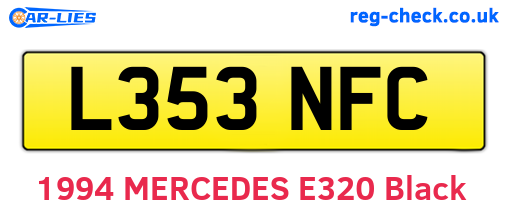 L353NFC are the vehicle registration plates.