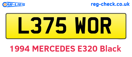 L375WOR are the vehicle registration plates.