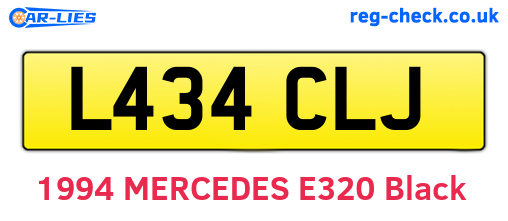 L434CLJ are the vehicle registration plates.