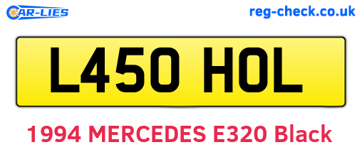 L450HOL are the vehicle registration plates.