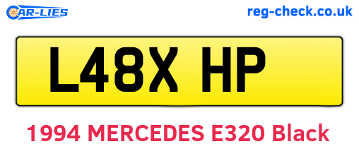 L48XHP are the vehicle registration plates.