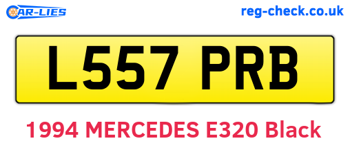 L557PRB are the vehicle registration plates.