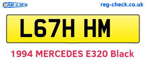 L67HHM are the vehicle registration plates.