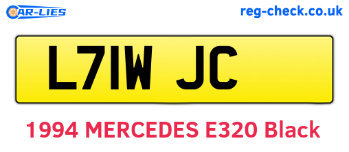 L71WJC are the vehicle registration plates.