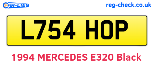 L754HOP are the vehicle registration plates.