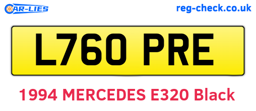 L760PRE are the vehicle registration plates.