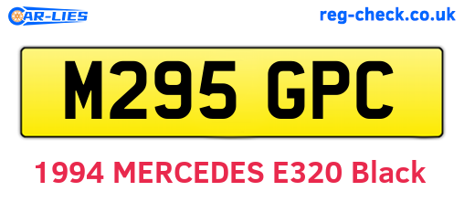 M295GPC are the vehicle registration plates.