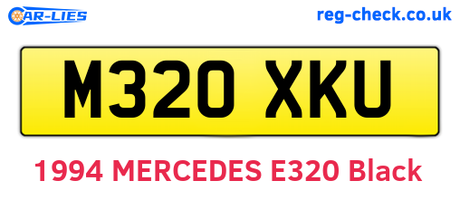 M320XKU are the vehicle registration plates.