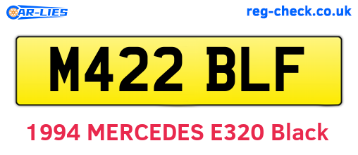 M422BLF are the vehicle registration plates.