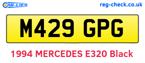 M429GPG are the vehicle registration plates.