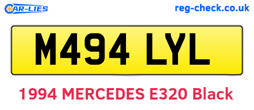 M494LYL are the vehicle registration plates.