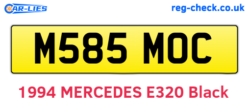 M585MOC are the vehicle registration plates.