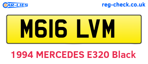 M616LVM are the vehicle registration plates.