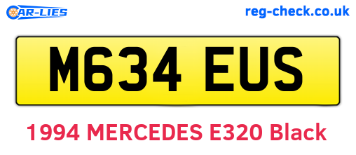 M634EUS are the vehicle registration plates.