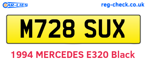 M728SUX are the vehicle registration plates.