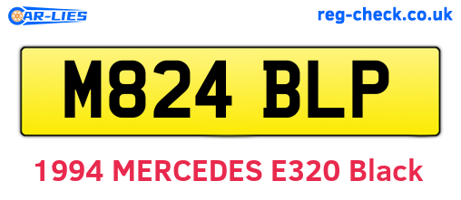 M824BLP are the vehicle registration plates.