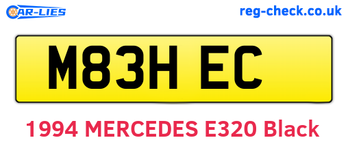 M83HEC are the vehicle registration plates.