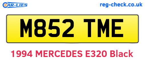 M852TME are the vehicle registration plates.