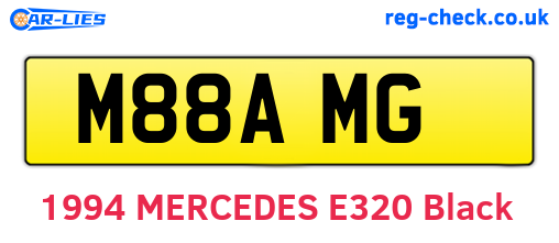 M88AMG are the vehicle registration plates.