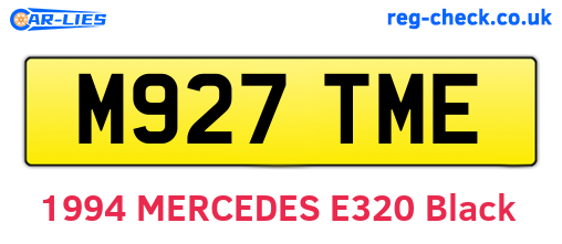 M927TME are the vehicle registration plates.