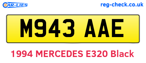 M943AAE are the vehicle registration plates.