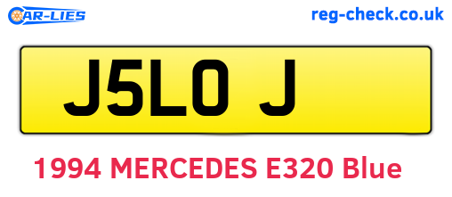 J5LOJ are the vehicle registration plates.