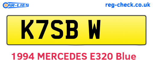 K7SBW are the vehicle registration plates.