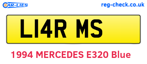 L14RMS are the vehicle registration plates.