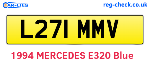 L271MMV are the vehicle registration plates.