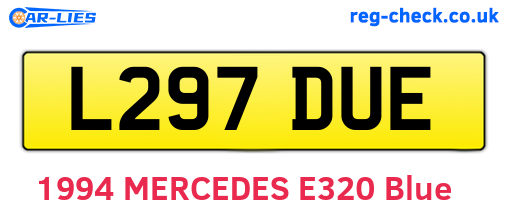 L297DUE are the vehicle registration plates.