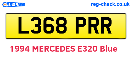L368PRR are the vehicle registration plates.