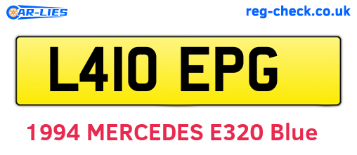 L410EPG are the vehicle registration plates.