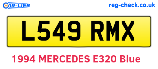L549RMX are the vehicle registration plates.