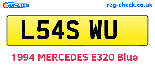 L54SWU are the vehicle registration plates.