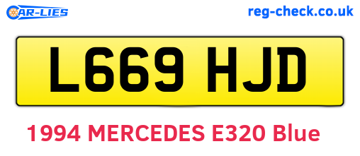 L669HJD are the vehicle registration plates.