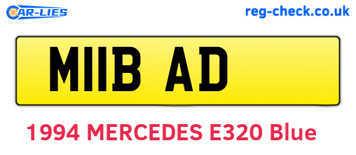 M11BAD are the vehicle registration plates.