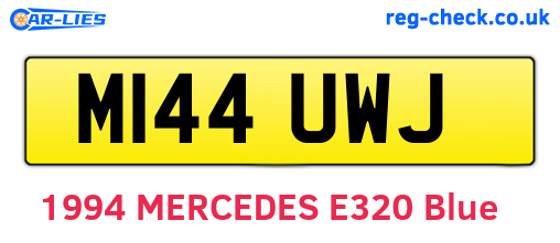 M144UWJ are the vehicle registration plates.