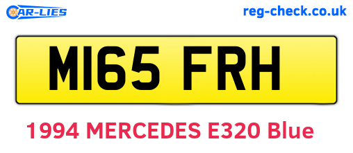 M165FRH are the vehicle registration plates.