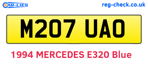 M207UAO are the vehicle registration plates.