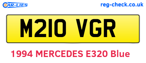 M210VGR are the vehicle registration plates.