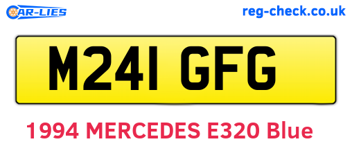 M241GFG are the vehicle registration plates.