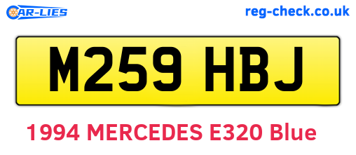 M259HBJ are the vehicle registration plates.