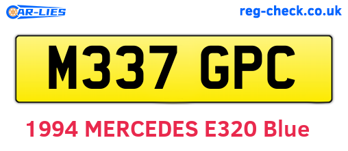 M337GPC are the vehicle registration plates.