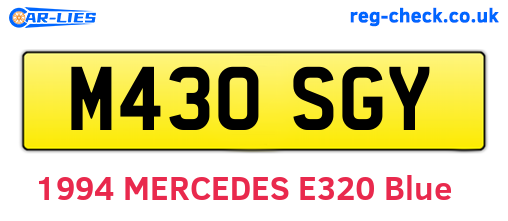 M430SGY are the vehicle registration plates.