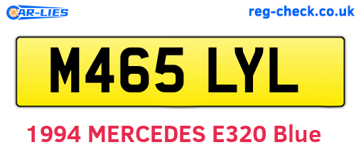 M465LYL are the vehicle registration plates.