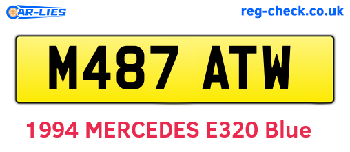 M487ATW are the vehicle registration plates.