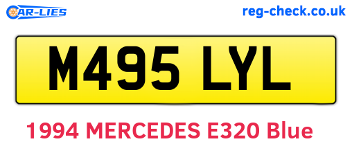 M495LYL are the vehicle registration plates.