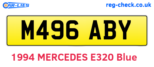 M496ABY are the vehicle registration plates.