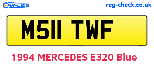 M511TWF are the vehicle registration plates.